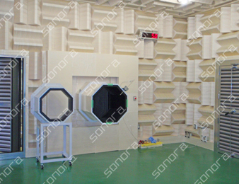 wind tunnel test facility + semi-anechoic room